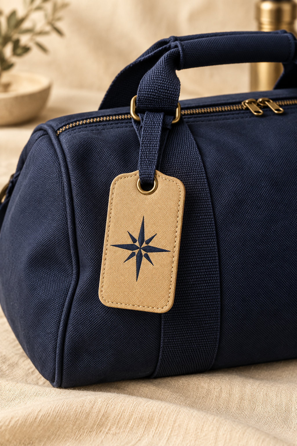Illustrative star motif bag tag without individual name or number
